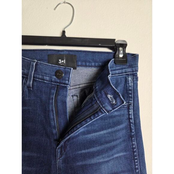 3x1 Jeans Made Here Eleta Dark Wash Skinny Raw Frayed Hem Stretch Made in USA 28 - Picture 6 of 13